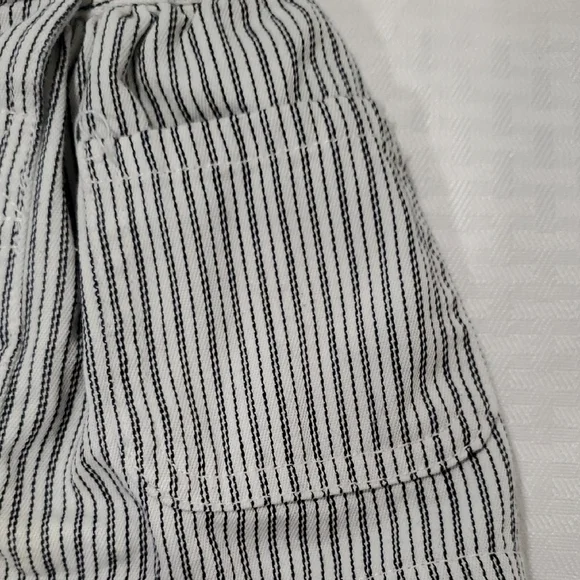 Vintage Striped Baby sailorOveralls dress with Black Buttons size 6M